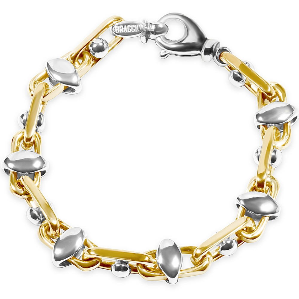 Men's Link 14k Gold (56gram) or Platinum (90gram) 7-12mm Bracelet 8.5
